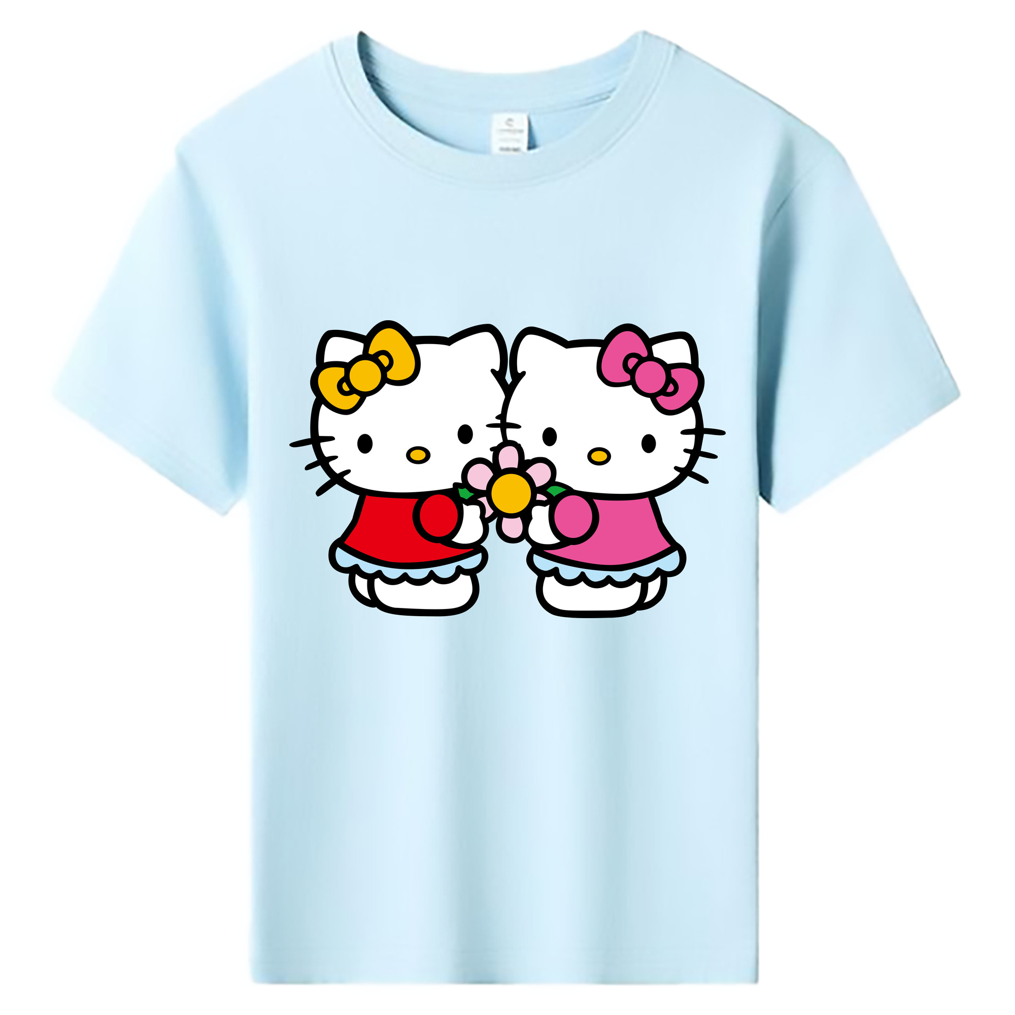 （画像用） Hello Kitty ハローキティ 綿100％キッズTシャツ（フロントプリント）